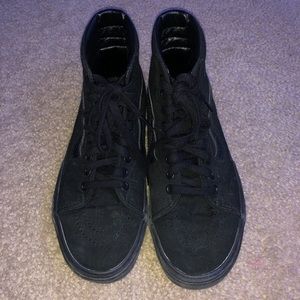 All black High top Vans